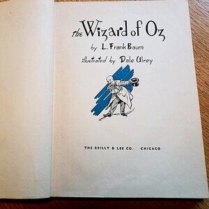 Vintage The Wizard of Oz by L. Frank Baum, Illustrated by Dale Ulrey,  ©1956